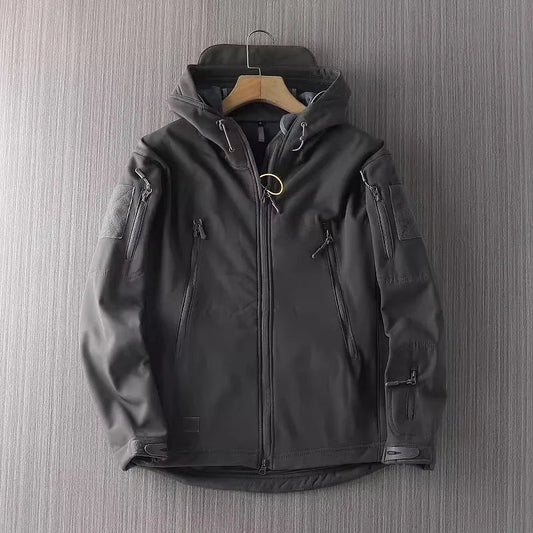 Softshelljacke Herren | Wasserabweisend, Mit Kapuze