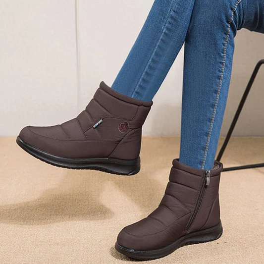 Stiefeletten für Damen, gestepptes Design | Winter